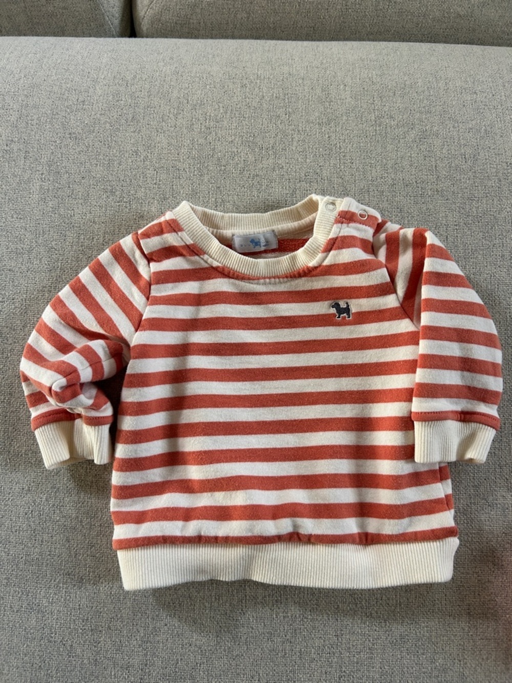 BLUEDOG Striped Crewneck Sweatshirt Unisex Size 12 to 18 Months